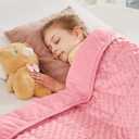 CuteKing Weighted Blanket - Weighted Blanket with Premium Glass Beads - Heavy Blanket Crystal Velvet for Comfort Sleep - Thick Blanket All Season (3lbs, 20"x30", Pink Bubble)