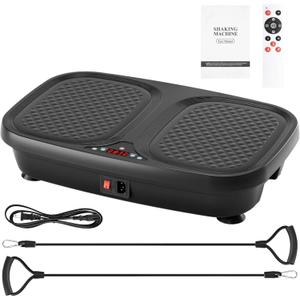 Vibration Plate Exercise Machine - Weight Loss & Toning for Cardio Fitness Home Gym Fitness Equipment for Lymphatic Drainage and Weight Loss Whole Body Workout Shaping (Black)