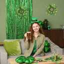 6 PCS St.Patrick's Day Candle Wreath Lucky Artificial Shamrocks Wreath for Front Door St Patrick's Day Kitchen Cabinet Wreaths Pillars Candle Wreaths for Lrish Home Porch Wall Window Decoration