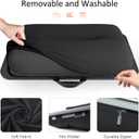 Lap Desk with Cushion, Fits up to 17 inch Laptop, Pillow Designed, Portable Laptop Stand with Tray, Pad & Phone Holder, Home Office for Bed/Couch/Car/Reading/Writing,MillHome (Black)