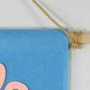 Girls Rule Mini Hanging Felt Banner，- Baby Kids Girl Nursery Wall Decor, Kids Room Flag, Cute Decorative Banner, Charming Decoration for Small Spaces (Blue)
