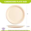 9 Inch 125 Pack Compostable Paper Plates, Biodegradable Heavy Duty Disposable Plates, Round Unbleached Brown Plates Made from Natural Sugarcane Fibers, for Party, Camping, Picnic