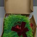 Dingion 8 Pcs 9.8" Small Christmas Cabinets Wreaths Mini Wreaths for Kitchen Window Chair Backs with Ribbon Bell Artificial Greenery for Farmhouse Holiday Decoration (Velvet,Elegant,Dark Red)
