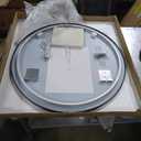 32" Black Framed Round LED Mirror for Bathroom, Backlit