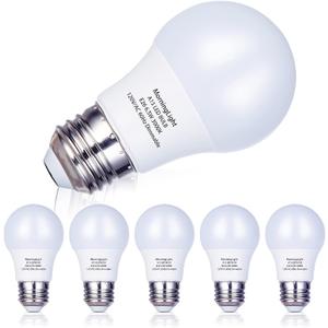 MorningLight 6 Pack A15 LED Bulb, 6.5W Dimmable LED Light Bulb Equal 60 Watt Incandescent Bulbs, 3000K Soft White, E26 Base, A15 6.5W Appliance Light Bulb for Ceiling Fan, Lighting Fixtures, 600LM