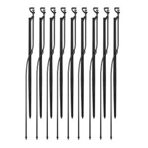 Micro Spray Sprinkler Stake Assembly: 9 Sets Full Circle 360 Degree Watering Nozzles Emitters with Spike and 1/4 inch Tubing for Greenhouse Nursery Garden Drip Irrigation System