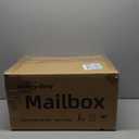 Mailbox,with Mounting Post, 4 Keys,Mailboxes for Outside,Locking Mailbox,Large,Black,Metal Mail Box,Heavy Duty