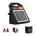 10 Miles Solar Electric Fence Charger with Day/Night Mode, 0.11J Portable Solar Fence Charger with Rechargeable Solar Panel for 24-Hour Uninterrupted Protection Electric Fence Energizer (MINI160-Rear switch)