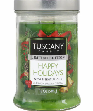 Tuscany Candle Limited Edition 18 0z Happy Holidays