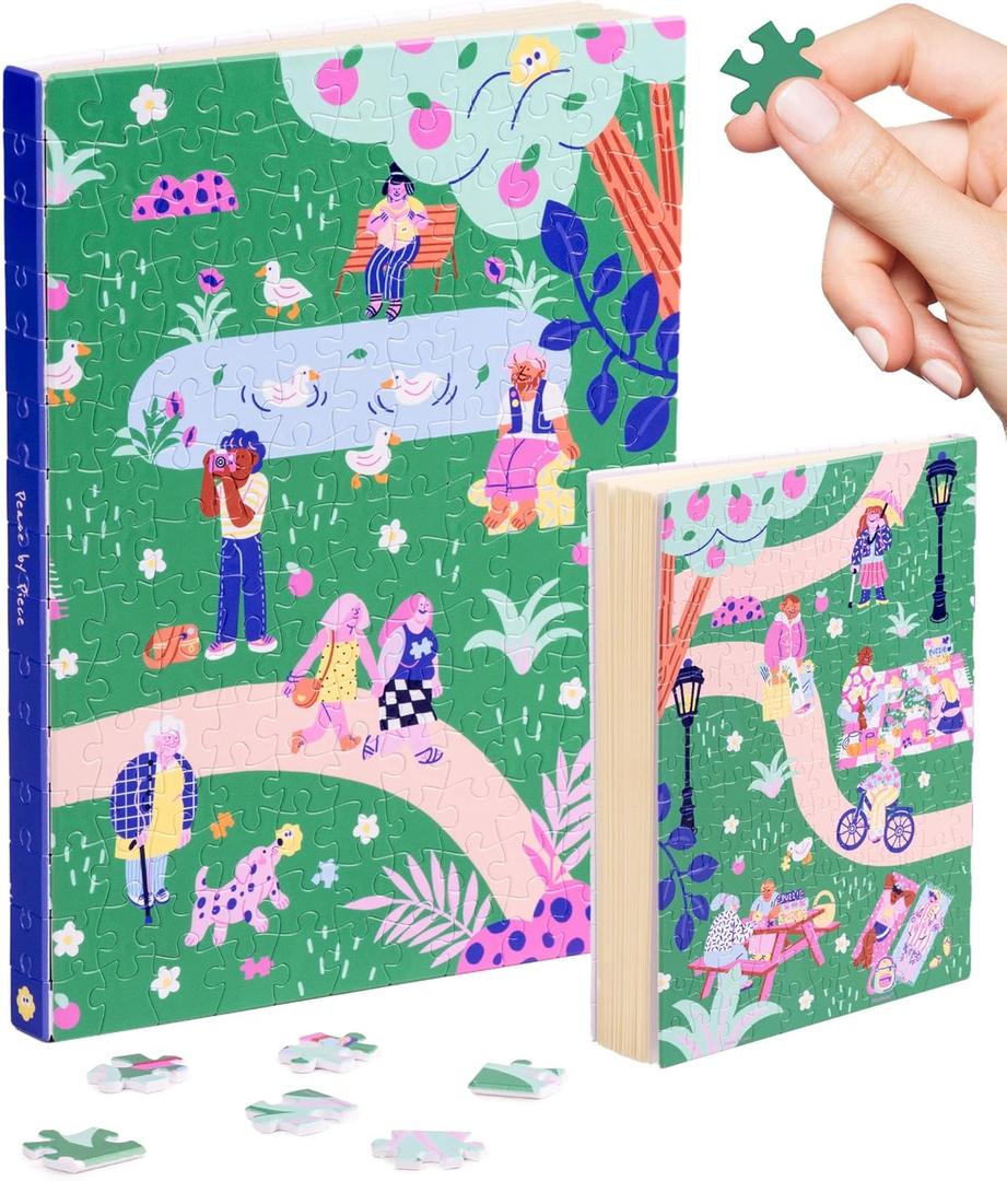 PieceRelax A5 3D Puzzle Journal for Adults, 300 Piece Plastic Jigsaw Book Cover (Includes Notebook) - Marie Boiseau - Peace by Piece, Unique Gift [YA1075]