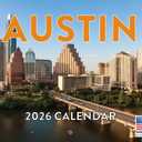 Austin Calendar 2026 Wall 12 Month Monthly TX Scenic Souvenirs Austinite Texan Themed Gifts | American Made In The USA