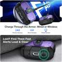 for AirPods Pro 2 Case Cover [Safety Lock] [Magnetic One-Click Open] [Military Shockproof Armor] Double Rugged Outdoor Wireless Charging Case for AirPods Pro 2nd Generation with Keychain, Purple