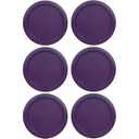 Replacement Lids fits Pyrex 2-Cup Glass Food Storage Container Bowls, 5-Inch Plastic Round Lids Covers for Pyrex 7200-PC, Airtight & Leakproof (6-Pack, Purple)