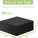 vensovo Planter, 1 Inch Plant Pot Feet for Outdoor Planters - 32 Pack, Rubber Pot Risers Elevate up 1/2 inch, Plant Stand for Medium and Small Pots
