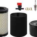 796031 Air Filter Oil Filter with Spark Plug Tune Up Kit Compatible with Briggs & Stratton John Deere D100 D110 D125 D130 D140 Husqvarna yta22v46 yth24v48 yth22v46 craftsman 793569 591334 594201