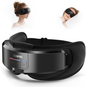 RENPHO Eyeris Shift Eye Massager for Migraines, Heated Eye Massager & Sleep Mask for Relaxation, Birthday Gifts for Women/Men/Mom/Dad, Music Temple Fack Mask Massager, Improve Sleep