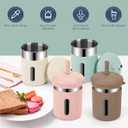 Stainless Steel Kids Cups, 12.51 oz Toddler Tumbler with Straws and Lids, Spill-Proof Baby Smoothie Cups with Silicone Sleeve, Versatile 2-in-1 Drinking Snack Cups for Kids