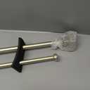 Double Curtain Rod with Square Finials3/4-Inch Diameter,Adjusts Rod Length from 48 to 84 InchNickel