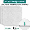 Felt Cork Board for Wall: Extra Large Bulletin Board for Office - 0.5 Inch Thick Corkboard Tiles 4 PCS Grey Pin Board Squares Adhesive