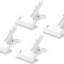 Heavy-Duty Spring Clamps (4-Pack) - 4" Clips for Photography Backdrops, Woodworking, and Home Improvement (White)