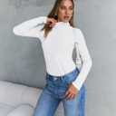 Trendy Queen Women's Turtleneck Long Sleeve Shirts Spring Fashion Basic Thermal Underwear Tops Winter Clothes 2026 (White)