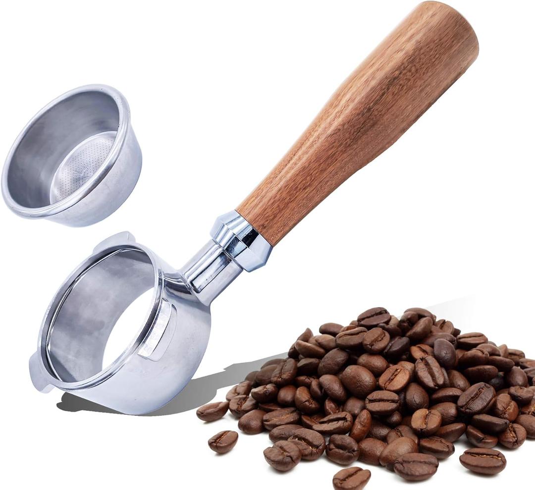 54mm Coffee Bottomless Portafilter For Breville 870/878/880 Filter Basket Stainless Steel Replacement Espresso Machine (54mm)