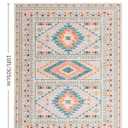 YIHOUSE Pink Tribal Rugs for Living Room, Washable 8x10 Area Rug, Non-Slip Boho Large Rug for Bedroom, Dining Room, Nursery (Pink/Blue)