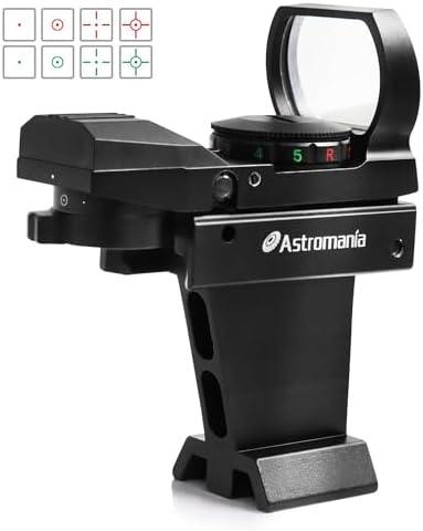 Astromania Red Dot Finderscope for Telescope Deluxe Finder, StarPointer Red Dot Sight Metal Reflex Finder Scope for Astronomical Telescope - Red Dot Viewfinder Finderscope with Dovetail Finder Bracket