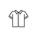 Unisex Light Blue Button Up Shirt Size L 