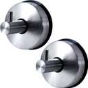 Suction Cup Hooks for Shower, SUS 304 Stainless Steel Vacuum Towel Hooks Wall Mounted, Brushed Nickel Silver Shower Hooks for Bathrooms