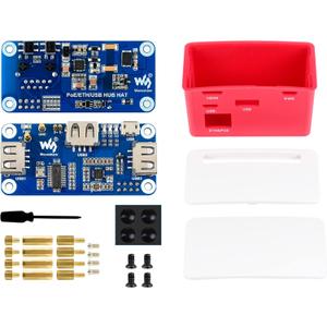 Raspberry Pi USB/ETH HUB HAT for Zero 2W/Zero W - PoE Ethernet/USB HAT Board