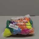 ShinyRelief 48 Pcs 3.1 Inch Neon Furry Christmas Balls Ornaments Faux Fur Pom Poms Balls Christmas Tree Round Hanging Decoration for Party Supplies Holiday Office Fireplace Mantel Home Wall Decor