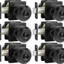 Haidms 6 Pack Matte Black Door Knobs Interior, Privacy Interior Door Knob for Bedroom or Bathroom Classic Black Round Doorknobs Hardware(Square Panel Interior Door Konbs)