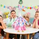 Easter Bunny Themed Cute Pattern Goose Outfit 23in High for Cement Plastic Outdoor Statue Garden Goose Costume