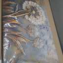 Large White Flower Wall Art with Taupe Background Elegant Flower Framed Floral Canvas Print for Living Room, Bedroom, Dining Room, Home Office Modern Ready to Hang Home Decor - 24"x48"