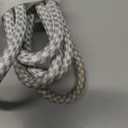 Surge Protector Power Strip - CHCORE 5Ft Braided Extension Cord with 8 Outlets with 4 USB (2 USB C) Charging Ports, Flat Plug Multi Plug Outlet Extender Charging Station for Home Office, ETL, White