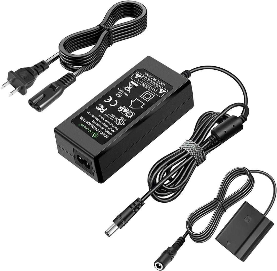 Gonine NP-FZ100 A7III Dummy Battery NPFZ100 Continuous Power Supply Adapter Kit, Compatible for Sony Alpha A7III A7IV A6700 A6600 ZV-E1, A7SIII A7C A1 FX3 A7R3 A7R IV, A9 A9R A9S Cameras.