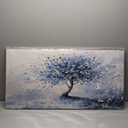 Canvas Wall Art Decor Modern Blue White Wall Art Prints Canvas Art Wall Decor Wall Art Pictures for Living Room Artwork for Walls Abstract Art Tree of Life Wall Art Bedroom Office Decor 20" X 40"