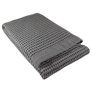 Gilden Tree Waffle Weave Bath Towel 100% Natural Soft Thin Cotton Large Ultra Absorbent Quick Dry Lint Free Cloth Fade Resistant (Slate)
 66x84