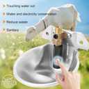 Stainless Steel Sheep Automatic Water Drinking Bowl Drinking Troughs,Livestock Water Bowl with Copper Valve,Automatic Waterer for Goat Calves Cattle Pig Dog Piglets