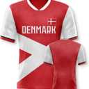 Men's Soccer Jersey Shirts Flag Polka Dot Pattern Uniforms Fashion Shirts Gifts for Soccer Fans Men S-3XL (XL)