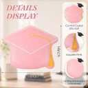 Yalikop 2 Pack Graduation Cap Pillow 12" x 12" Graduation Plush Stuffed Animal Class of 2026 Grad Decorations Gifts Congrats Grad Party Plush Favors for High School College Sofa Couch(Pink)