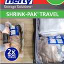Hefty Shrink-Pak Large Travel Bags - Airtight Storage Bags for Maximum Space Saving, Travel Essentials, Ideal for Packing, Durable, Reliable Compression with Sealed Protection