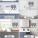 3 x 500ml per Cup Wall Mounted Manual Soap Dispenser for Home, Bath, Kitchen, Hotels, Restaurants. Shower and Lotion (Grey), 