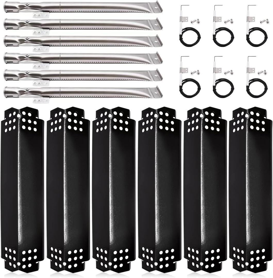 Grill Replacement Parts for Nexgrill 6 Burner 720-0898, 720-0898A, Nexgrill 720-0888, 720-0888N, 720-0830H, 720-0783E Gas Grill Models. Grill Burner Tubes, Heat Shield Tent Plates and Grill Igniters.