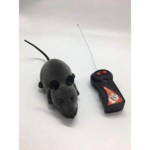 Electronic Remote Control Rat, Simulation Mouse Toy for Cat Dog Kid, Gray