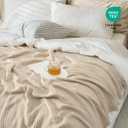 Carriediosa 100% Cotton Muslin Throw Blanket 50" X 70" Throw XL Size4-Layers Summer Gauze Throws for Bed CouchSoft Lightweight Breathable Linen Blankets Bedspread for Adults All SeasonKhaki