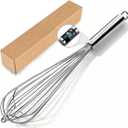 18/10 Stainless Steel Large Whisk, 15.5 inch Heavy Duty Long Whisk Suitable for Deep Pots or Big Bowl, Mixing, Beating, Blending