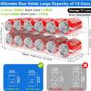 2 Pack Rolling Soda Can Dispenser for Refrigerator Soda Can Organizer for Beer Soda Refrigerator Pop Can Organizer for Fridge 12 Standard Size 11.15oz, 12oz, 330ML, 355ML Cans Holder Storage