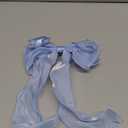 papasgix Hair Bow Clips: Solid Color Silk Ribbon Bows for Women and Girls (1, Blue)